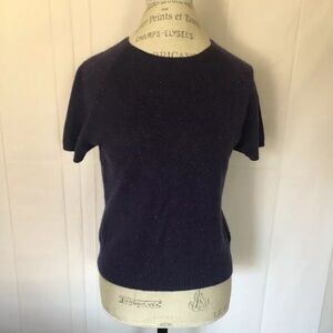 VALERIE SEPARATES Rnd Neck Flecked Purple Cashmere